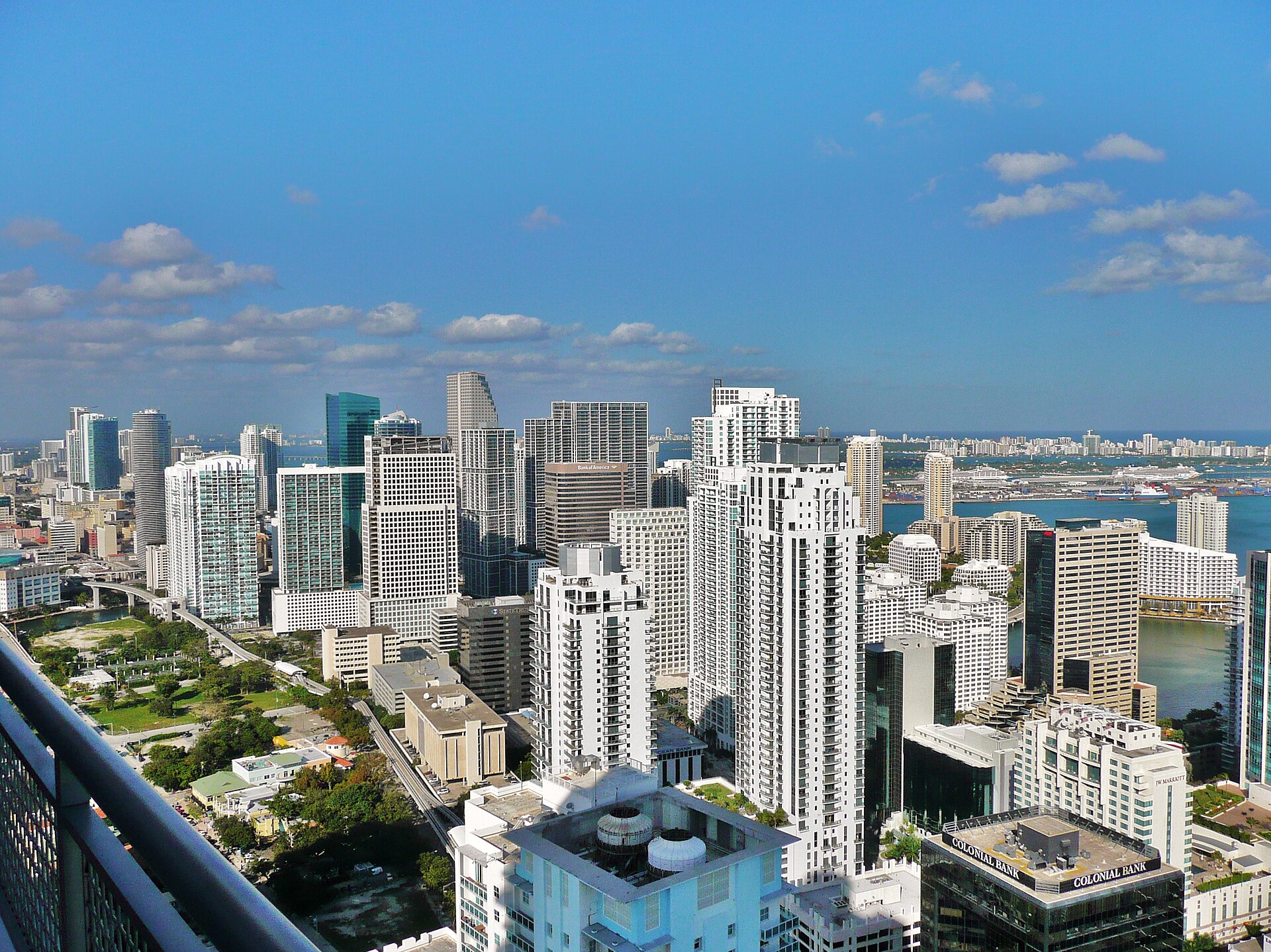 Brickell skyline over Biscayne Bay