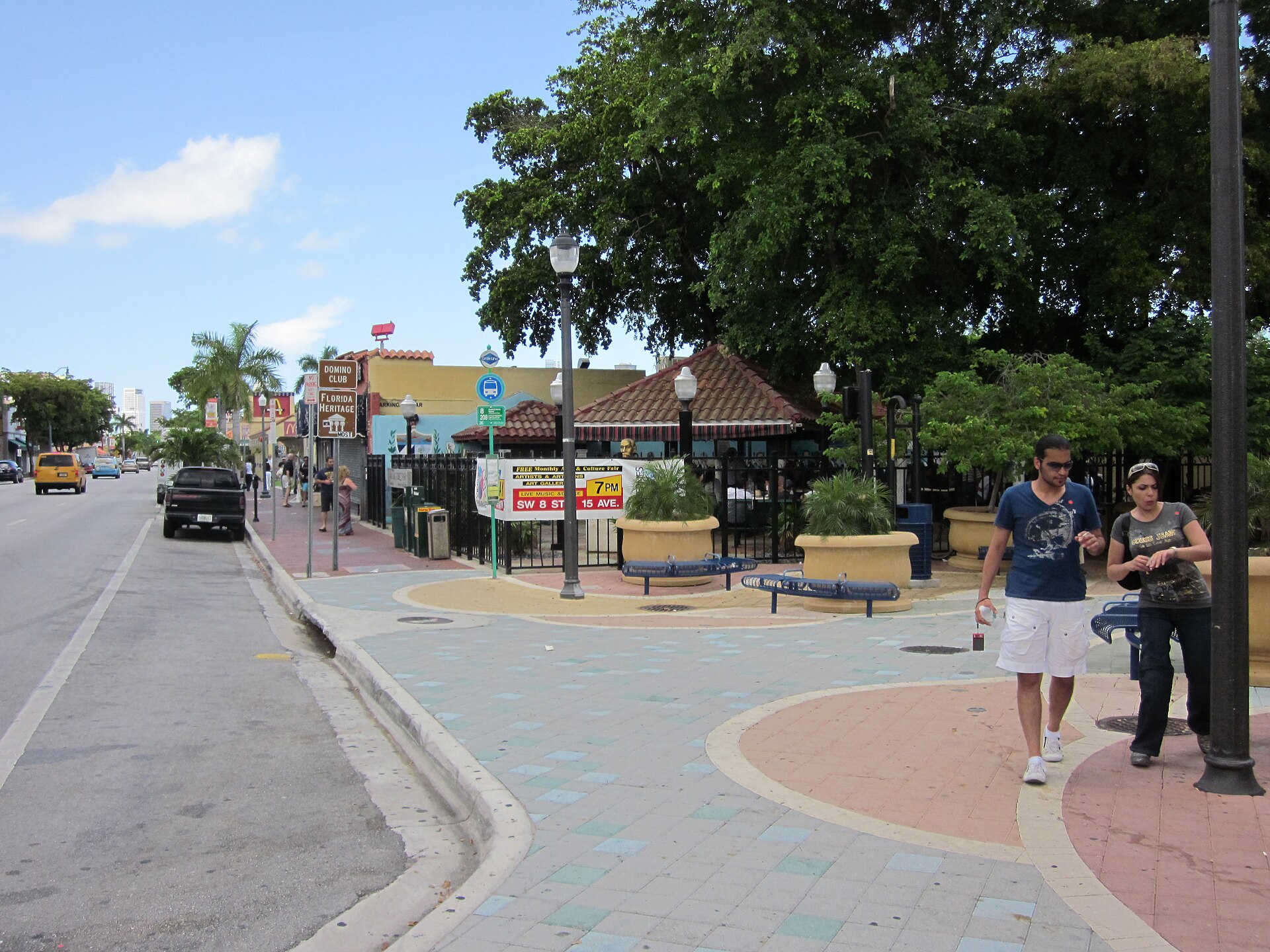 Domino Park pavilion on Calle Ocho